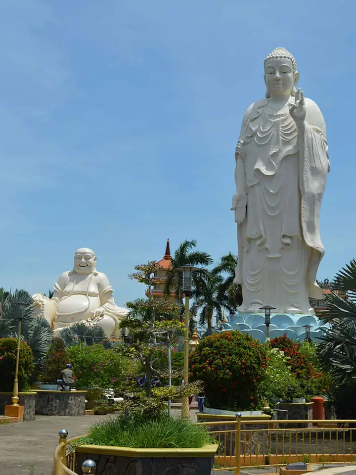 The Happy Buddha at Vinh Tran pagoda My Tho near Mekong Delta